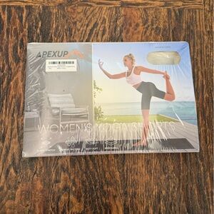 ApexUp 2-Pack Yoga Shorts - Chiseled Stone Gray - Womens Small NEW NWT